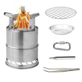 Outdoor Mini Stainless Steel Folding Wood Stove Wood Stove Portable Bbq Camping Stove - CBD055