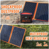 KingBoss Portable 120w Solar Panel High Efficiency Waterproof; with Multiple Outputs and 3-Kickstand; Optimal Solar Coverage - 120W