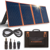 KingBoss Portable 120w Solar Panel High Efficiency Waterproof; with Multiple Outputs and 3-Kickstand; Optimal Solar Coverage - 120W