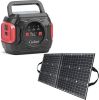 GOFORT 320W Portable Power Station 292Wh Wireless Charger 15W PD 100W & 100W 18V Portable Solar Panel - A301 Red