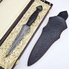 Vetus Dagger Knife with Sheath - Fixed Blade Martial Arts Knife - Dual Edge Blade For Outdoors; Tactical; Survival and EDC Double Egde Knife - Micarta