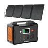 200W Portable Power Station; FlashFish 40800mAh Solar Generator with 60W 18V ETFE Portable Solar Panel; Flashfish Foldable Solar Charger - E200+YSP60