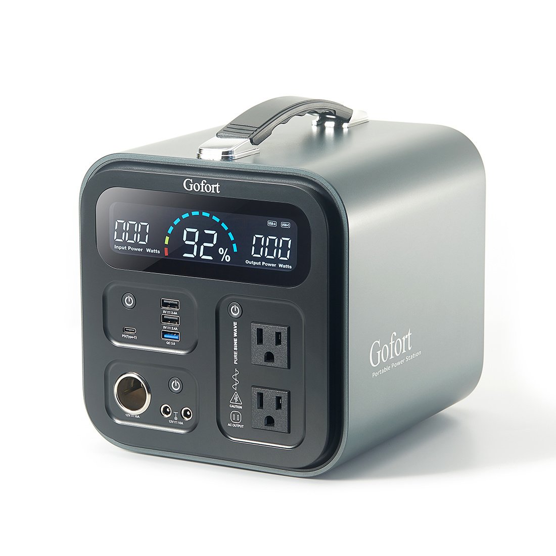GOFORT Portable Power Station; 550Wh Solar Generator With 600W (Peak 1200W) 110V AC Outlets; SOS Flashlight; Backup Power Lithium - FJ 550Wh GOFORT Portable Power Station; 550Wh Solar Generator With 600W (Peak 1200W) 110V AC Outlets; SOS Flashlight; Backup Power Lithium - FJ 550Wh