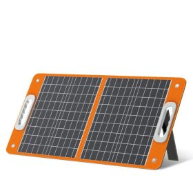 60W 18V Portable Solar Panel; Flashfish Foldable Solar Charger with 5V USB 18V DC Output - 60W