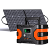 200W Peak Power Station, Flashfish CPAP Battery 166Wh 45000mAh Backup Power Pack With 50W 18V, FLASHFISH Foldable Solar Charger - EA150+S1850