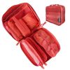 First Aid MOLLE Bag for First Aid Kits (IFAK) | Emergency; Backpacking; 72 Hour Kit; Essentials; EDC; EMT; IFAK; Survival | (Bag Only) - Red