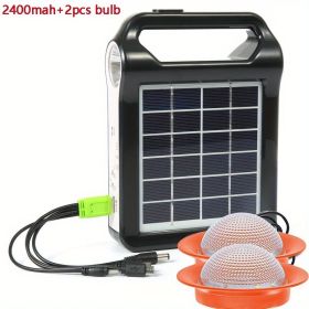 1pc Portable 6V Rechargeable Solar Panel Power Storage Generator System USB Charger With Lamp Lighting Home Solar Energy System Kit, 8*5.9in - Size 3