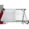 Deluxe Camping Kitchen with Storage, Silver and Red, 31 Height" x 13 width" x 8.25 length" - 31 Height" x 13 width" x 8.25 length