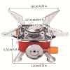 Windproof Camping Gas Stove; Foldable Stove Burners Outdoor Mini Portable Square Stove For Camping Backpacking And Hiking - Red