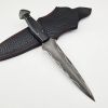 Vetus Dagger Knife with Sheath - Fixed Blade Martial Arts Knife - Dual Edge Blade For Outdoors; Tactical; Survival and EDC Double Egde Knife - Micarta