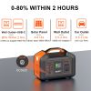 BULLBAT Portable Power Station Pioneer 500, 504Wh Lithium Battery Powered Outlet with 500W AC/60W PD/QC3.0, Solar Power Generators with MPPT