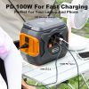 320W Portable Power Station; Flashfish 292Wh 80000mAh Solar Generator With AC/DC/100W PD Type-c/QC3.0/Wireless Charger; CPAP Battery Pack - A301