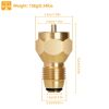 Propane Tank Refill Adapter 1Lb LP Gas Cylinder Tank Coupler Heater Solid Brass - Gold