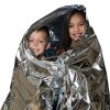 Windproof Emergency Blanket; Outdoor Survival First Aid; Military Rescue Kit; Waterproof Foil Thermal Blanket For Camping Hiking - Gold