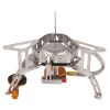 Outdoor Portable Stainless Steel Camping Windproof Gas Stove For Picnic - Sliver