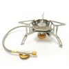 Outdoor Portable Stainless Steel Camping Windproof Gas Stove For Picnic - Sliver