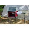 Deluxe Camping Kitchen with Storage, Silver and Red, 31 Height" x 13 width" x 8.25 length" - 31 Height" x 13 width" x 8.25 length