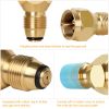 Propane Tank Refill Adapter 1Lb LP Gas Cylinder Tank Coupler Heater Solid Brass - Gold