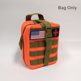 MOLLE Tactical First Aid Bag - Detachable Medical Kit with Emergency Supplies for EMT, Survival, and Tactical Gear - Orange