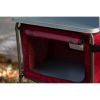 Deluxe Camping Kitchen with Storage, Silver and Red, 31 Height" x 13 width" x 8.25 length" - 31 Height" x 13 width" x 8.25 length