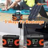 200W Peak Power Station, Flashfish CPAP Battery 166Wh 45000mAh Backup Power Pack With 50W 18V, FLASHFISH Foldable Solar Charger - EA150+S1850