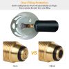 Propane Tank Refill Adapter 1Lb LP Gas Cylinder Tank Coupler Heater Solid Brass - Gold