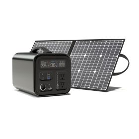 GOFORT Portable Power Station; 1100Wh Solar Generator With 1200W (Peak 2000W) AC Outlets;  Backup Power Lithium Battery Pack - UA1100+SP18100