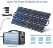 50W 18V Portable Solar Panel, Foldable Solar Charger with 5V USB 18V DC Output Compatible with Portable Generator - 50W