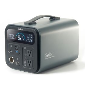 GOFORT Portable Power Station; 1100Wh Solar Generator With 1200W (Peak 2000W) AC Outlets;  Backup Power Lithium Battery Pack - FJ UA1100