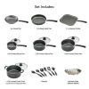 Primaware 18 Piece Non-stick Cookware Set - gray