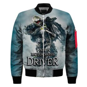 European And American Code Cross-Border Men's 3D Digital Color Printing Flight Jacket, Motorcycle Flight Suit One Drop Delivery (Option: 4XL-A)