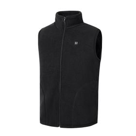 Men's And Women's Vest USB Heating Charging Suit Jacket (Option: Black-M)