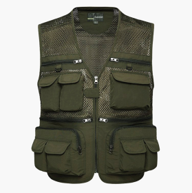 Multi-pocket Men's Professional Photography Vest (Option: Army Green-L)