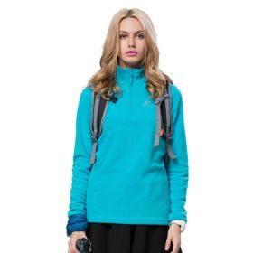 Autumn And Winter Warm Jacket Women's New Style Outdoor Women's Fleece Jacket (Option: Lake Blue-XL)