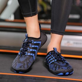 Men's And Women's Non-slip Five-finger Mountaineering Fitness Shoes (Option: D025 Sapphire Blue-38)