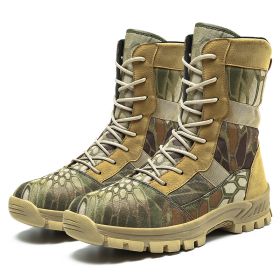 Plus Size Men's Shoes High-top Men's Shoes Martin Boots (Option: Camouflage-39)