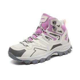 Hiking Same High-top Outdoor Shoes Sneaker (Option: Purple-36)