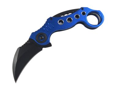 Stainless Steel Outdoor Folding Claw Knife (Color: blue)