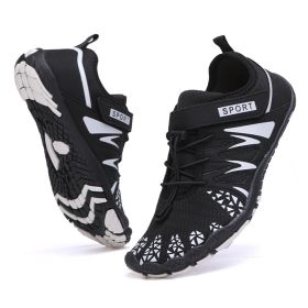 Men's And Women's Outdoor Breathable Quick-drying Shoes Waterproof Beach (Option: 2029 Black And White-41)