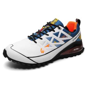 Men's Outdoor Off-road Running Shoes Air Cushion Mountaineering (Option: Ice Blue-43)